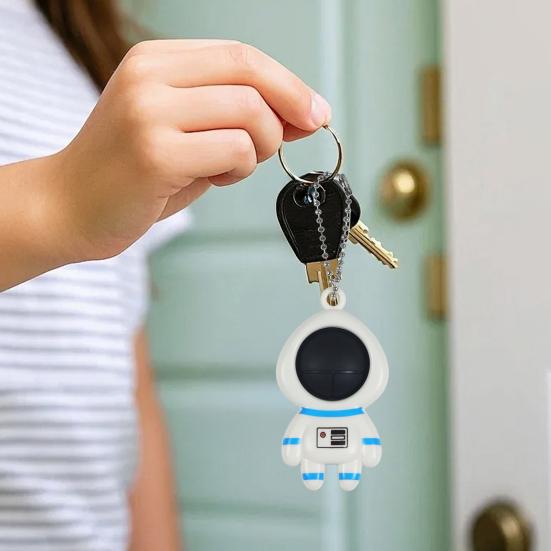 Portachiavi Astronauta Pop It Portachiavi Cartoon Spaziale Giocattolo Antistress con Catena a Sfera Decorazione da Appendere allo Zaino Fascino per Borsa Ciondolo per Portafoglio
