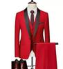 Men's Three-Piece Business & Wedding Suit Set