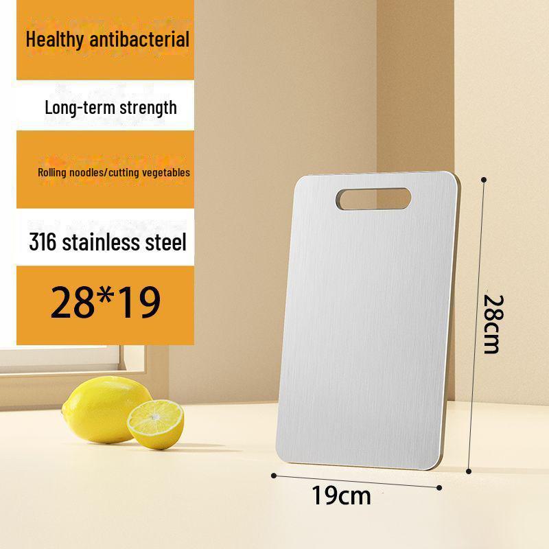 

Двусторонняя разделочная доска из антибактериальной нержавеющей стали 316 — большая, толстая и устойчивая к плесени Square