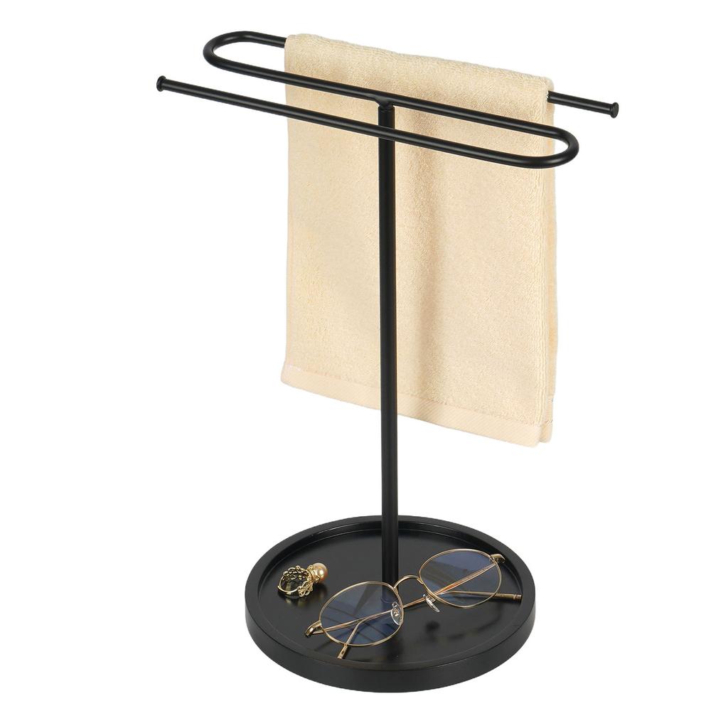 Hand Towel Stand for Bathroom S Shape Towel Holder Stand Holds 2 Towels Metal Standing Countertop Towel Stand for Bathroom