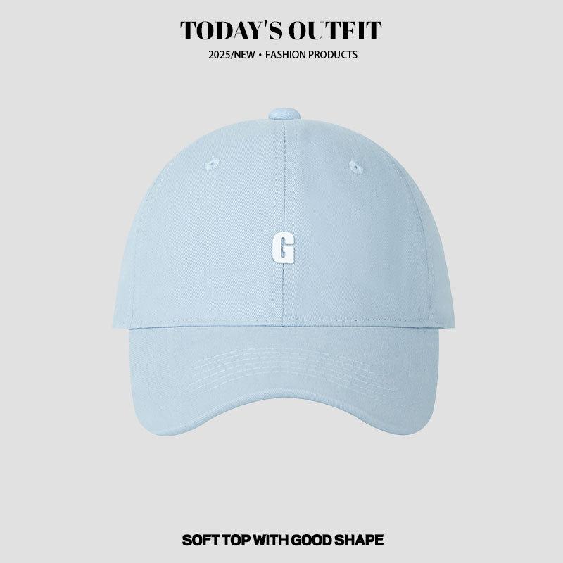 New Hat for Women's Soft Top Letter Baseball Cap Korean Casual Versatile Plus Deeper Sun Protection Baseball Cap for Men