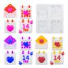 Flexible Pendant Mold Crafts Molds Valentines Day Series Keychain Mould Silicone Material Gift for DIY Hand Making Lover