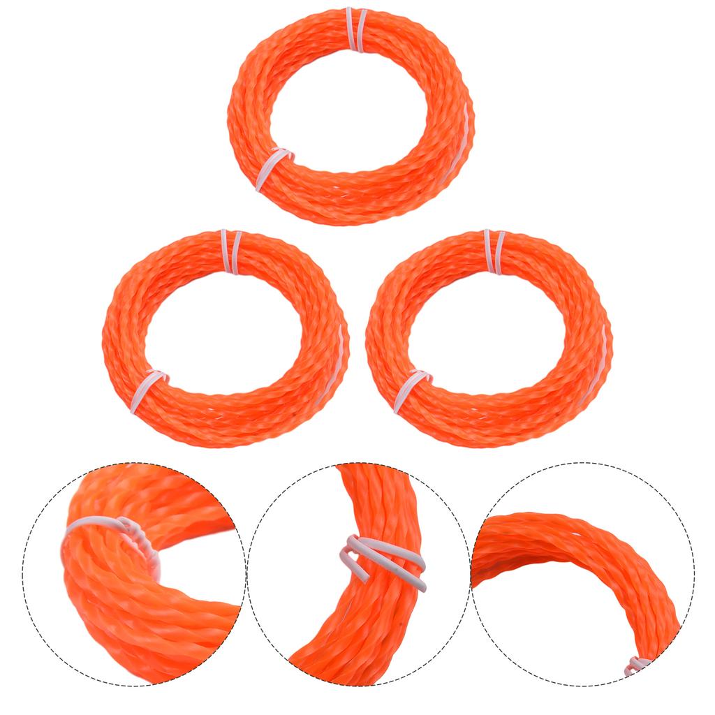 3pc Twisted Line For EGO Power AL2420P Pre-Cut Trimmer & Multi-Head String Trimming Line ST1500 Lawn Mowing Line Garden Tools