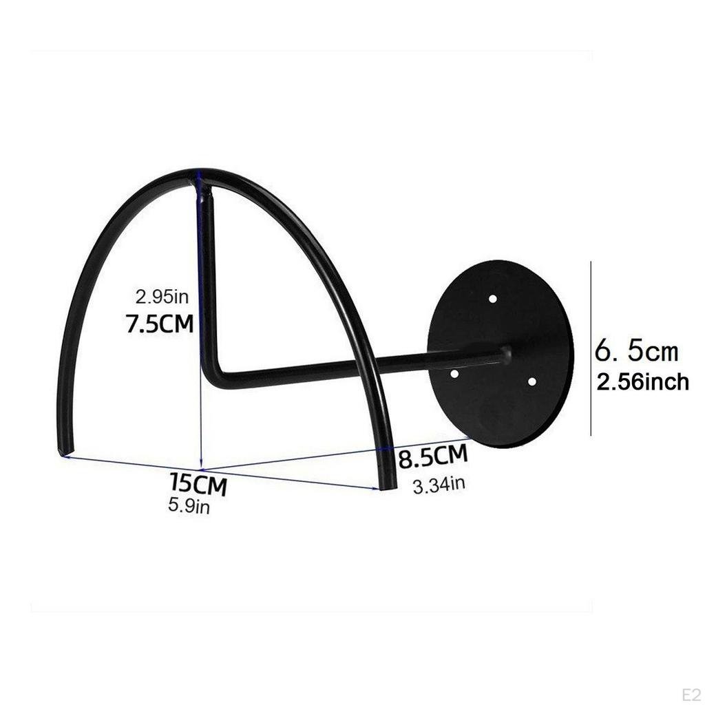 2x Hat Racks Baseball Organizer Wall Mount Multipurpose Modern Black Hanger Helmet for