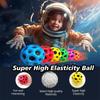 Moon Bouncy Ball for Kids - High Bouncing Space Ball, Easy Grip Stress Relief Toy, Outdoor Fun Party Gift