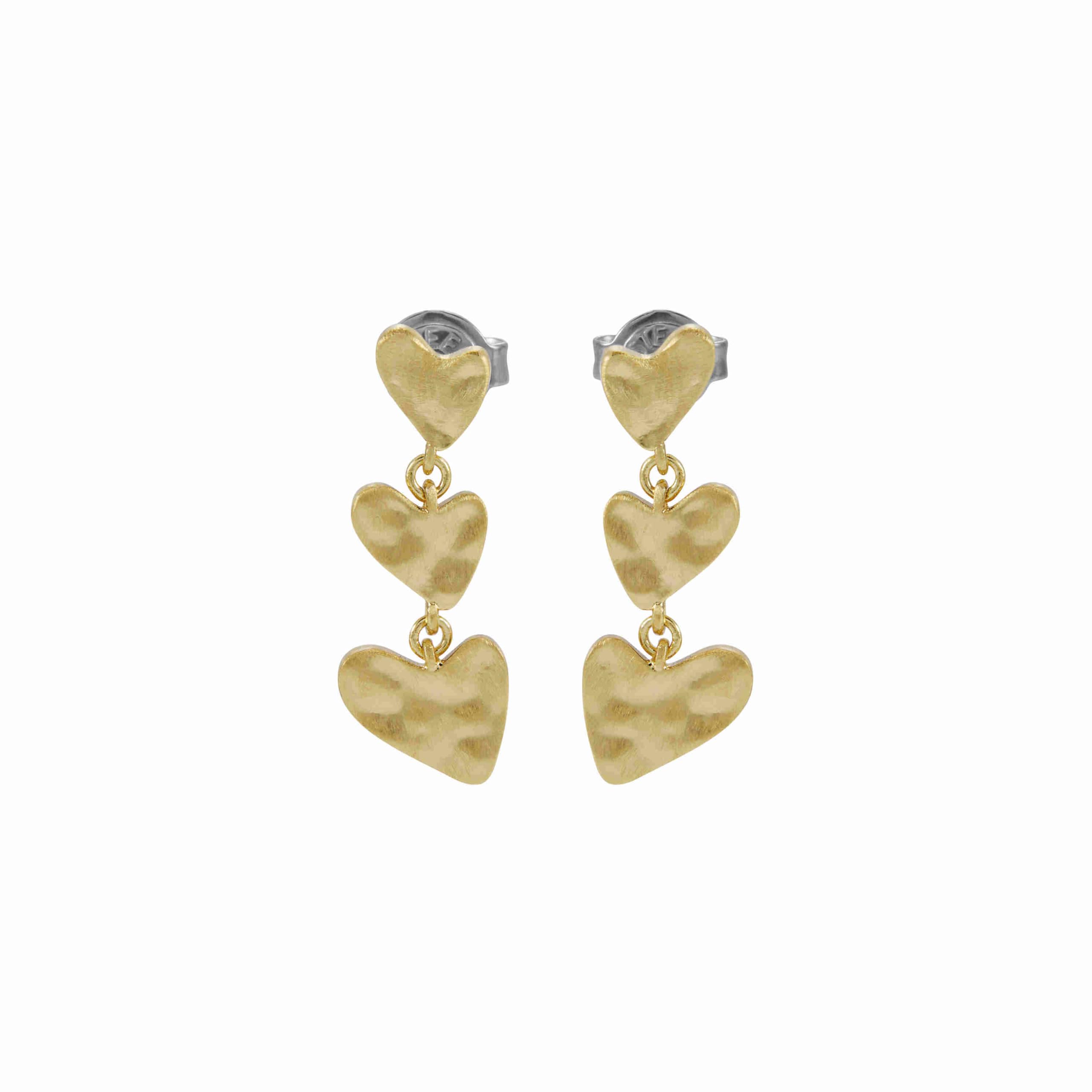 

Skagen Women s ANJA HEARTS Gold-Tone Brass Drop Earrings, SKJ5011710