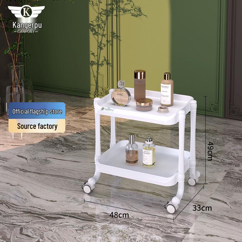 

Elegant Three-Tier Salon Trolley with Drawers