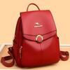 New backpack large capacity out trend versatile fashion simple atmosphere casual soft leather backpack