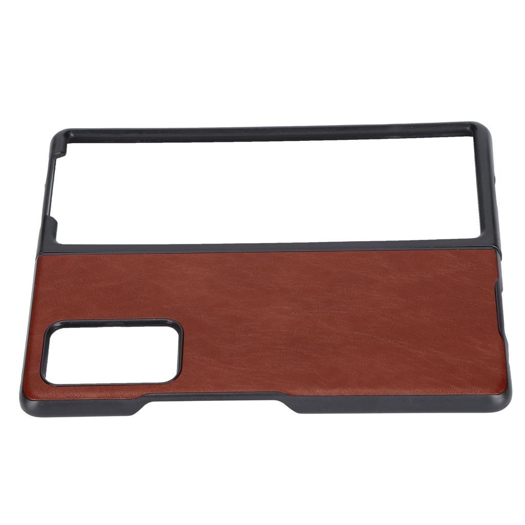 Leather Case Cover for Samsung Galaxy Z Fold 2 Shockproof Phone Protective Cover ShellBrown