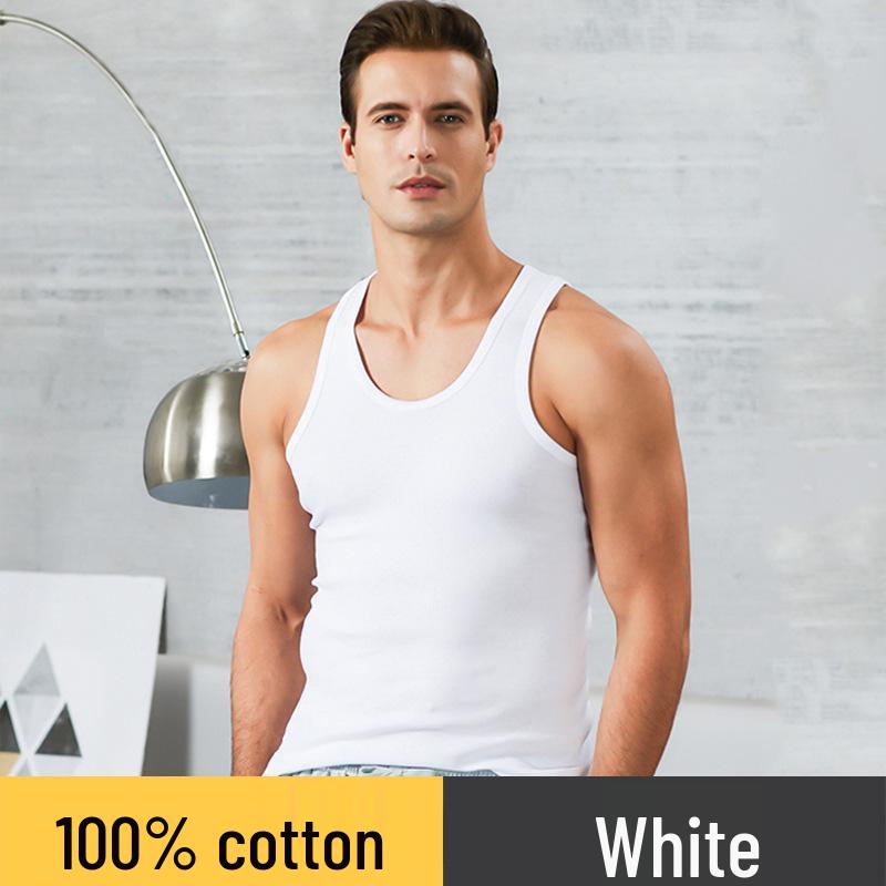 

Мужская повседневная майка премиум из чистого хлопка XL белый