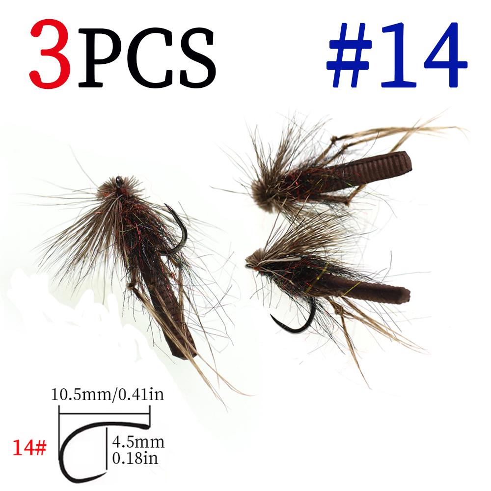 

3/6 шт. Тело куколки ручейника из пены, коричневое, шерсть лося, безбородый крючок, плавающая сухая мушка, поденка, форель, окунь, седеющие приманки для ловли сорной рыбы