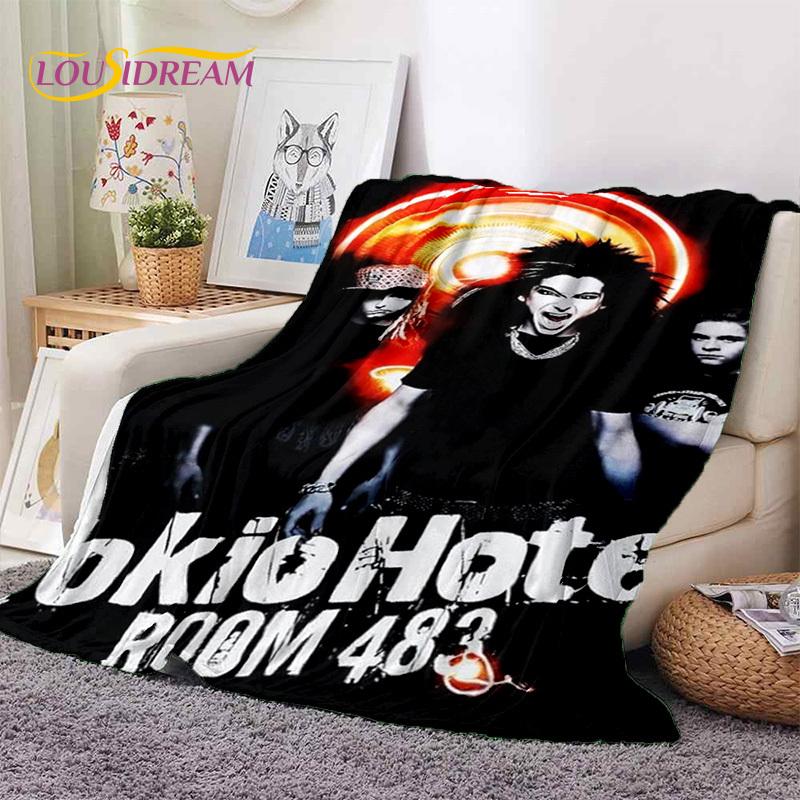 3D Rock Band Tokio Hotel Bill Kaulitz Soft Flannel Blankets,Throw Blanket Comfortable Blanket for Picnic Beds Sofa Home Bedroom