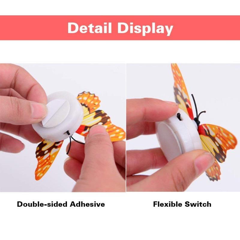 1pcs 3D LED Butterfly Night Light Wall Stickers for Kids' Birthday & Nursery Room Decoration