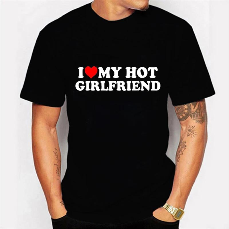 

Vintage Funny I Love My Hot Girlfriend Boyfriend T-Shirt Couple Graphic T Shirt Men Boyfriends Gifts Casual Sport Streetwear ... 5XL різнокольоровий