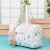 Floral Bear Shoulder Bag Large Capacity Quilted Baby Diaper Bag Travel Tote Bag Carry on Bag for Women