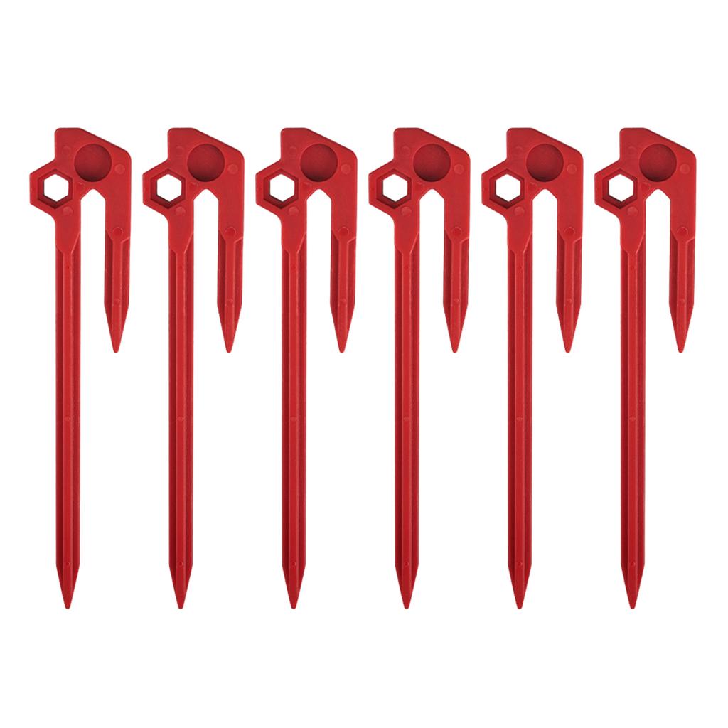 6Pcs Tent Pegs Tent Stakes Pegs Floor Nails Heavy Duty Awning Pegs for Camping Hiking Traveling Beach and Outdoor