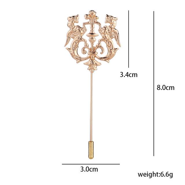 Aslsaw Multi-Styles Lange Nadeleinführungskappe Metallbrosche Pin Anzug Hemd Kragen Pins Corsage Broschen für Männer und Frauen
