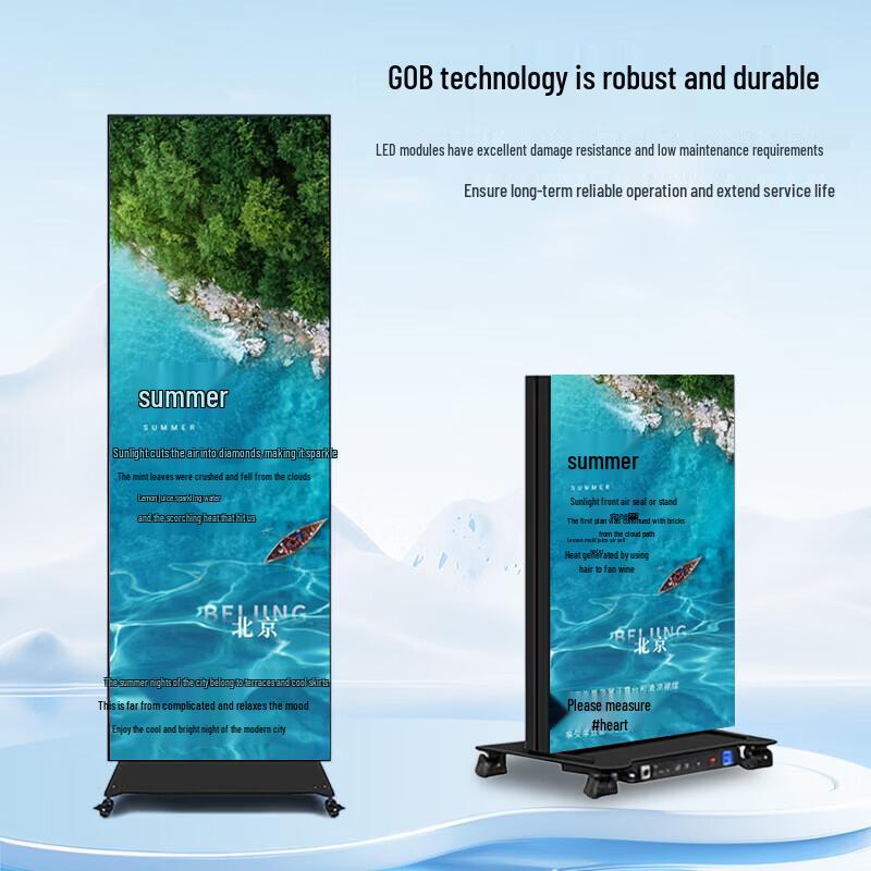 StarP P1.53 Indoor GOB LED Folding Poster Display CN plug (adapter included)