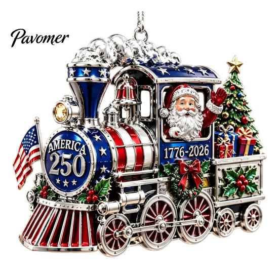 Historic 1776 to 2026 Ornament 250 Anniversary USA Christmas Ornament, United States 1776-2026 250th Patriotic Theme Party Supplies Keepsake, Acrylic