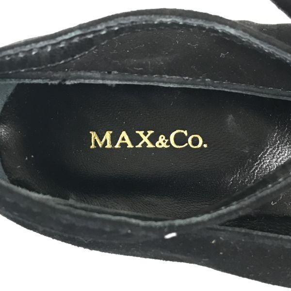 MAX & Co. Unused with Tag Ankle Strap Pumps Size 36 23.0cm Black Suede Leather Shoes(USED)