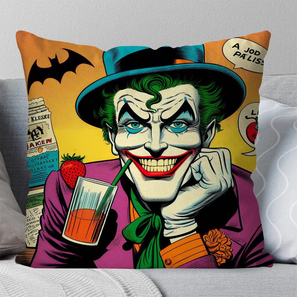 1Pc Super Villain J-Joker Movie Pillow Case Square Pillow Bedroom Sofa Leisurecomfortcushioncarliving Room Home Decoration 40X40