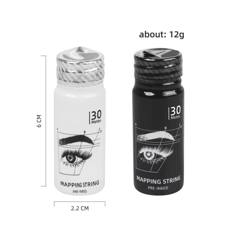 30m Microblading Vorgefärbter Mapping-Faden Augenbrauen Make-up Färbelinie Faden Braun Permanent Positionierung Messung Tattoo Werkzeuge