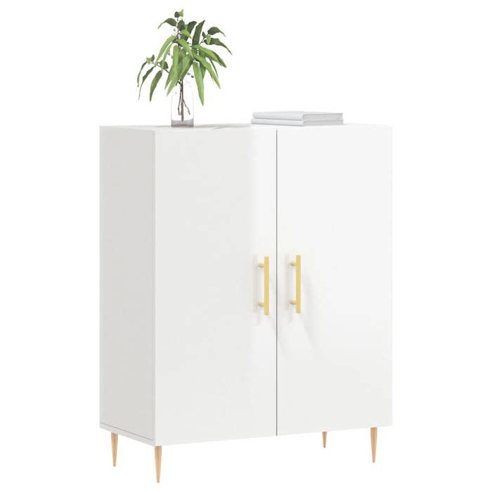 VidaXL Buffet Blanc brillant 69,5x34x90 cm Bois d'ingénierie 827710