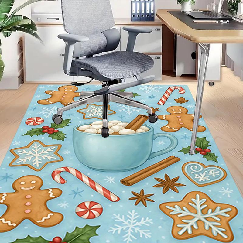 1PC Christmas, cookies Extra Large Non Slip Floor carpet, Office, family, bedroom, Studio Large Area Rug Indoor Rugs, Vibrant Colors