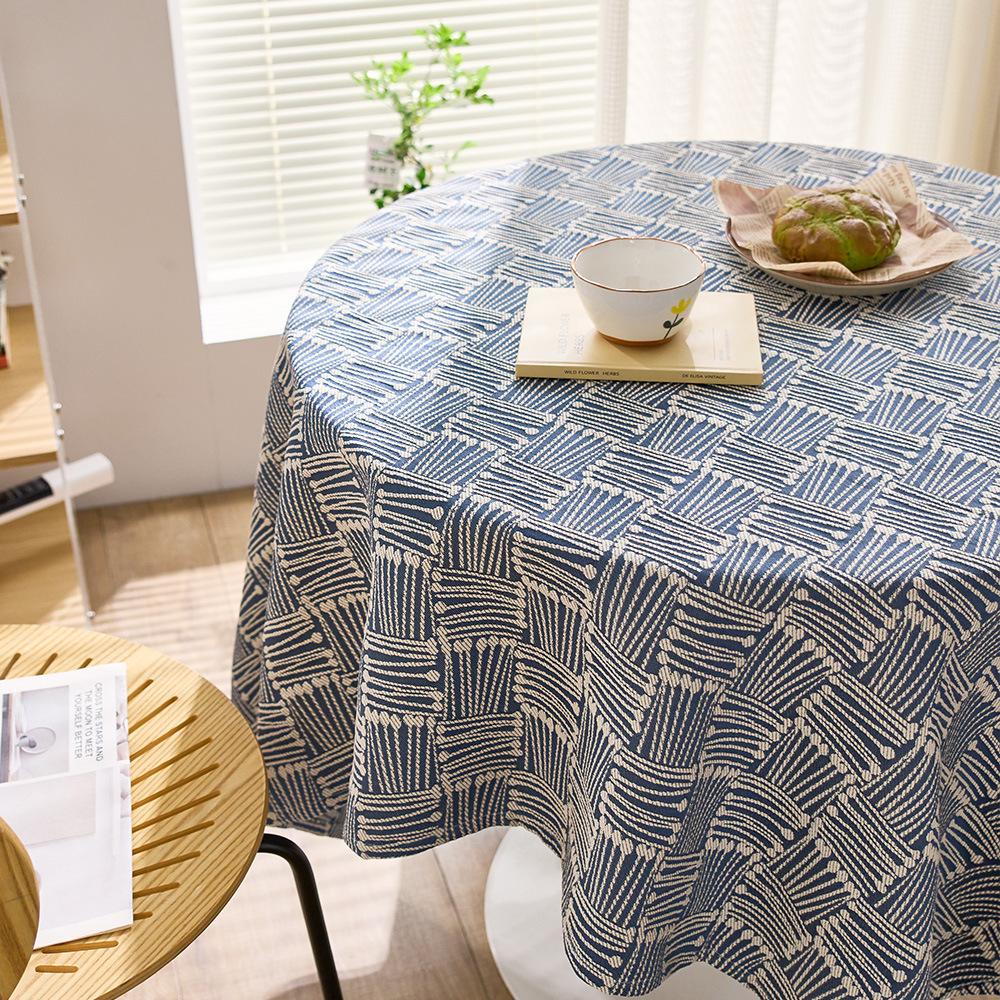 

Light luxury high-end three-dimensional jacquard-dyed three-dimensional atmosphere cotton and linen style dining table 40x60