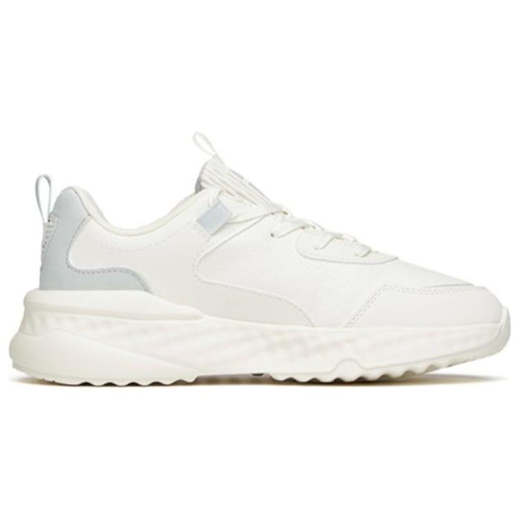 Anta Life Collection Synthetic Leather Athletic Shoes Abrasion Resistant Low top Casual Shoes Women's White Green 122118843S-3