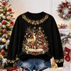 Women's Christmas Print Long Sleeve Top Casual Comfortable Fall Winter Shirt