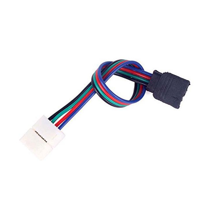Solderless Connector Cable for LED 3528/5050 Strip Light - Seven-Color Snap, Low Voltage