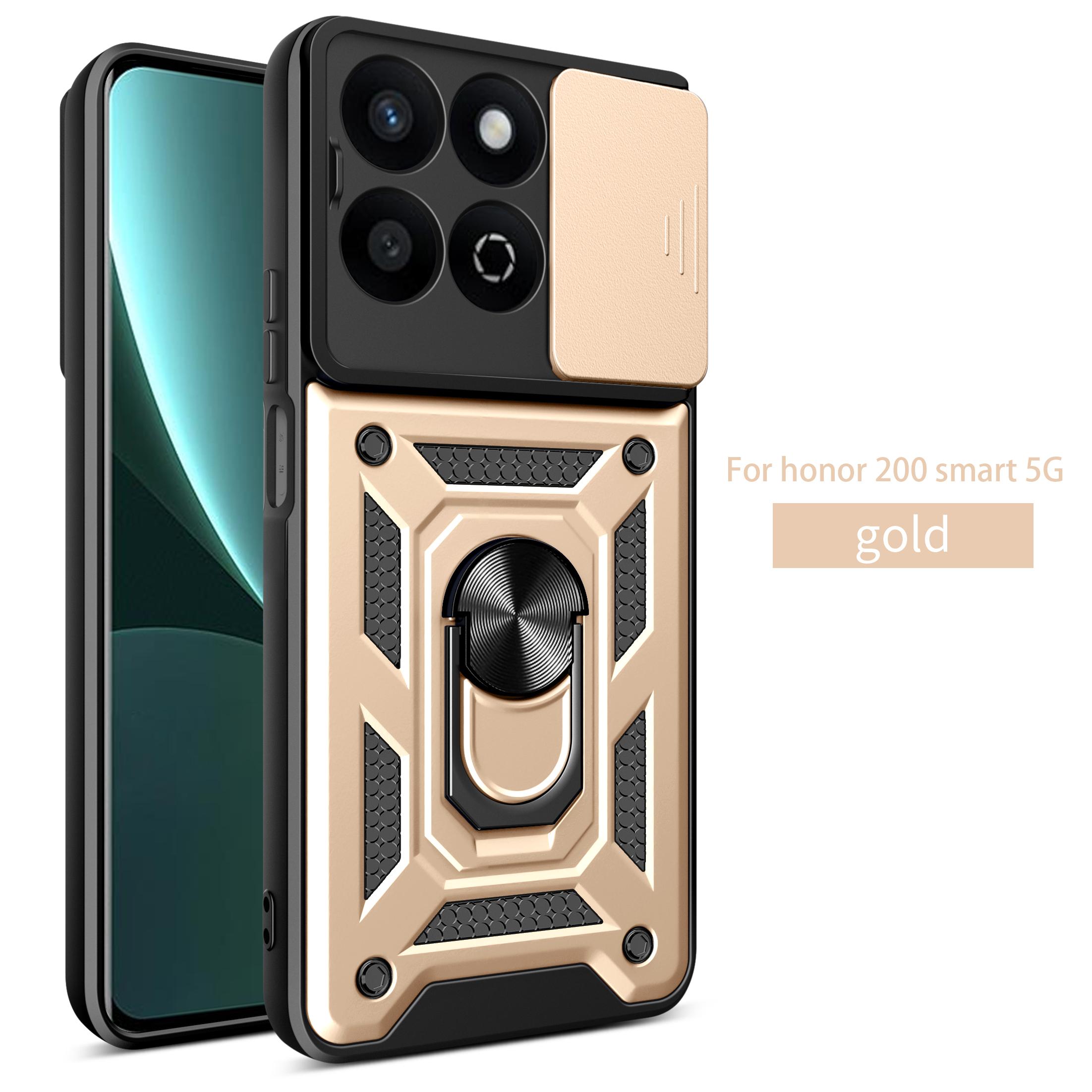 

Для Honor 200 Умный чехол Honor x7c Чехол Чехлы для Honor X7C Магнитный держатель-кольцо Бронированный чехол для телефона Слайдер Защита камеры Задняя крышка Honor X7c
