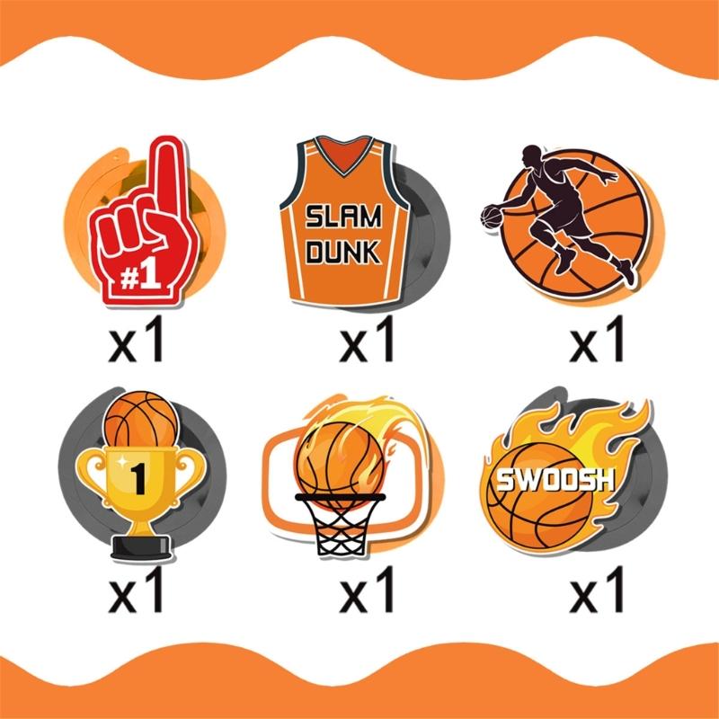 Basketball Theme Party Decorations With Banners Balloons And Cake Toppers For Sports Celebration And Kids Birthday Event