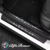 Car Door Sill Protector Sticker Carbon Fiber Rear Tail Bumper Decals for Alfa Romeo Giulia 159 147 156 4C Stelvio Giulietta Mito