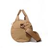 Solid Color Cylinder Travel Bag Portable Sports Fitness Bag Crossbody Bag