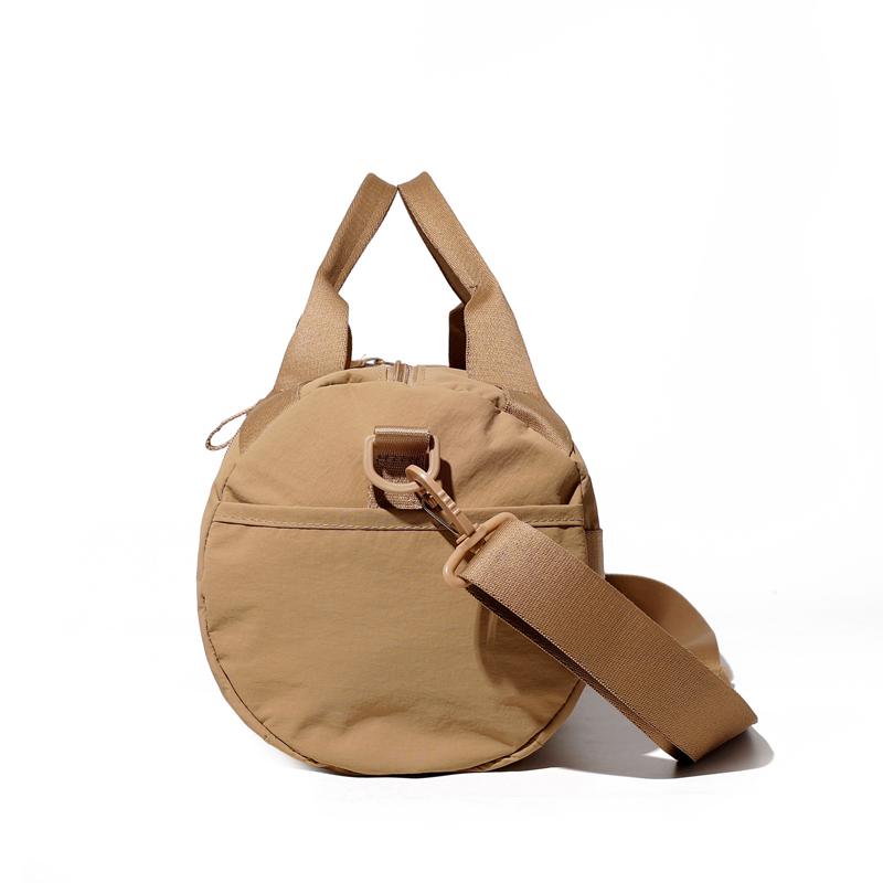 Solid Color Cylinder Travel Bag Portable Sports Fitness Bag Crossbody Bag