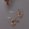 18K Gold-Plated Titanium Steel C-Shaped Slimming Earrings