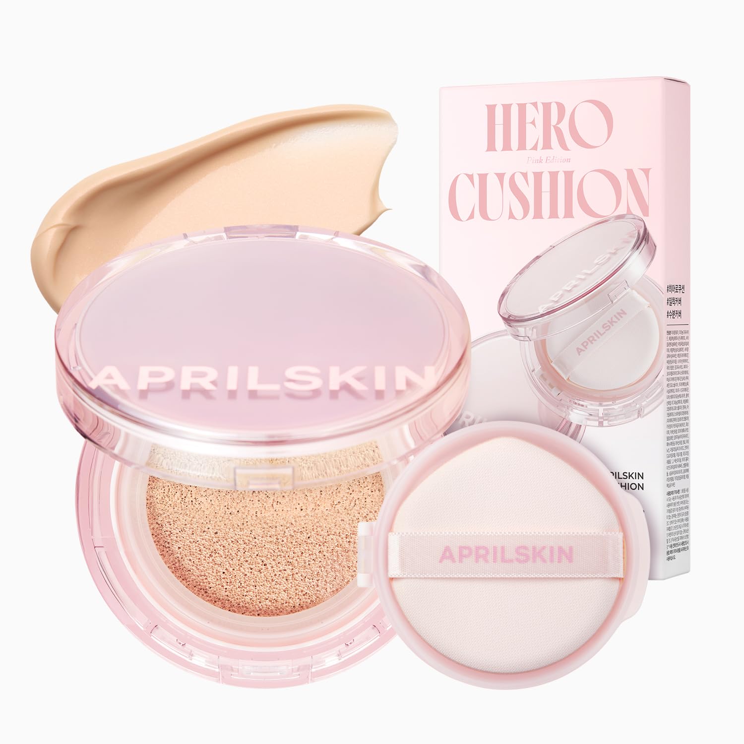 Aprilskin Hero Cushion Розовая версия 21 сменный блок Тональная основа-кушон Корейский корейский макияж (Основное + включено) тональная основа, база, макияж,