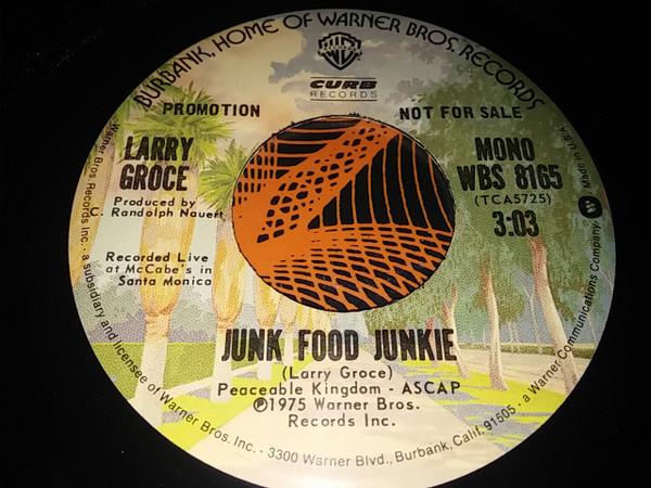 

7inch Record LARRY GROCE - Junk Food Junkie WBS8165 Warner Bros. Re 1975 US Pop Used