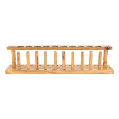 Support de tube à essai en bois durable et solide 6 8 10 12 trous Outil de laboratoire chimique