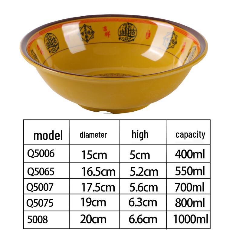 Diruien Melamine Commercial-Grade Soup and Rice Bowls