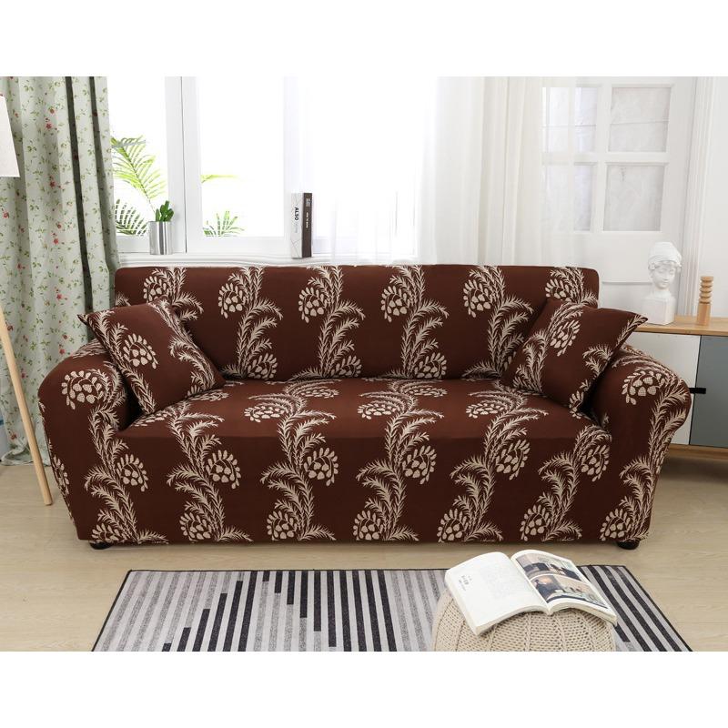 Bankhoes All-Inclusive Antislip Stretch Bankhoes Echt Leer Vintage Bankhoes Volledig Bedekkend Stof Ambacht Combinatie Bankkussen