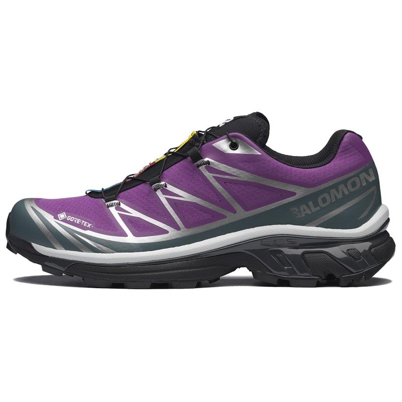 Salomon XT-6 Gore-Tex Удобные кроссовки для трейлраннинга Унисекс Фиолетовый Серебристый 479901 36⅔