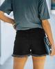 European & American Retro High-Waisted Floral Ripped Denim Shorts - Women's Slim Fit Jeans