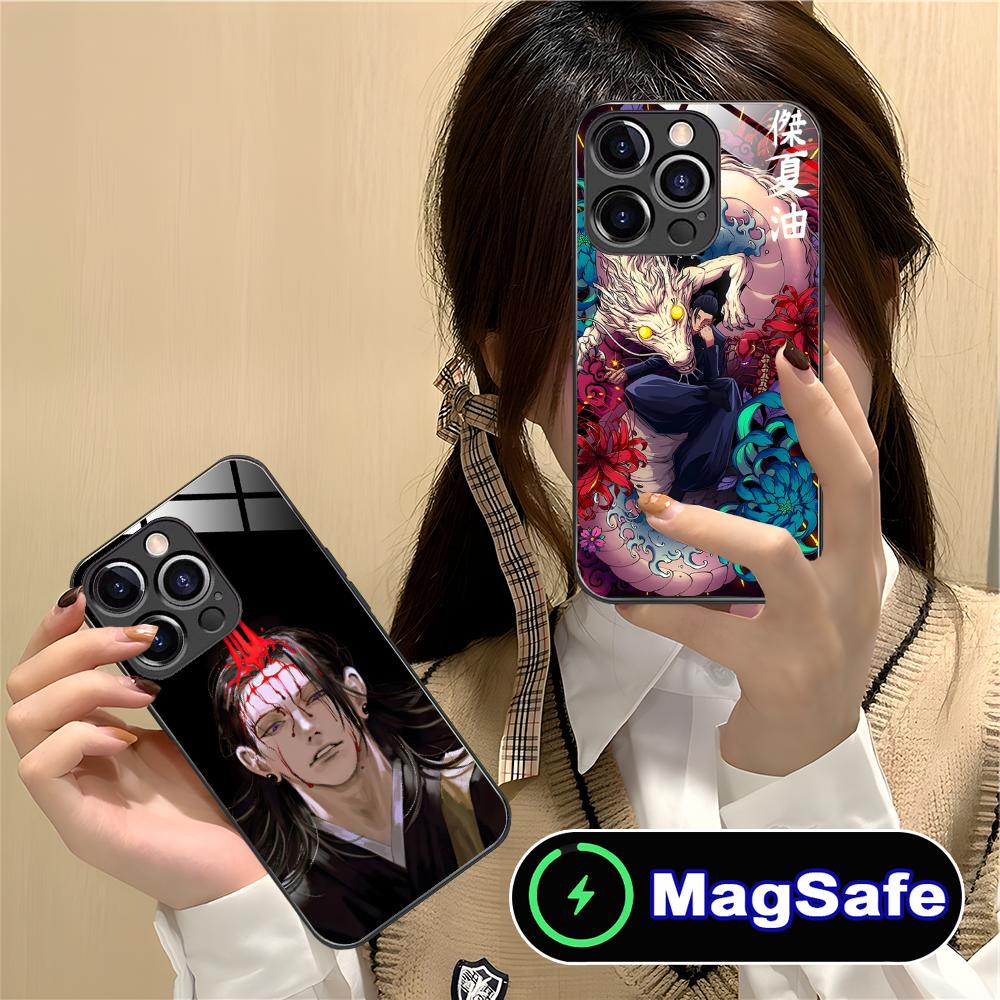 Jujutsu Kaisen Geto Suguru Phone Case for iPhone 17 16 15 14 13 12 11 Air Pro Max Plus Mini MagSafe Glass Colorful Cover Luxury