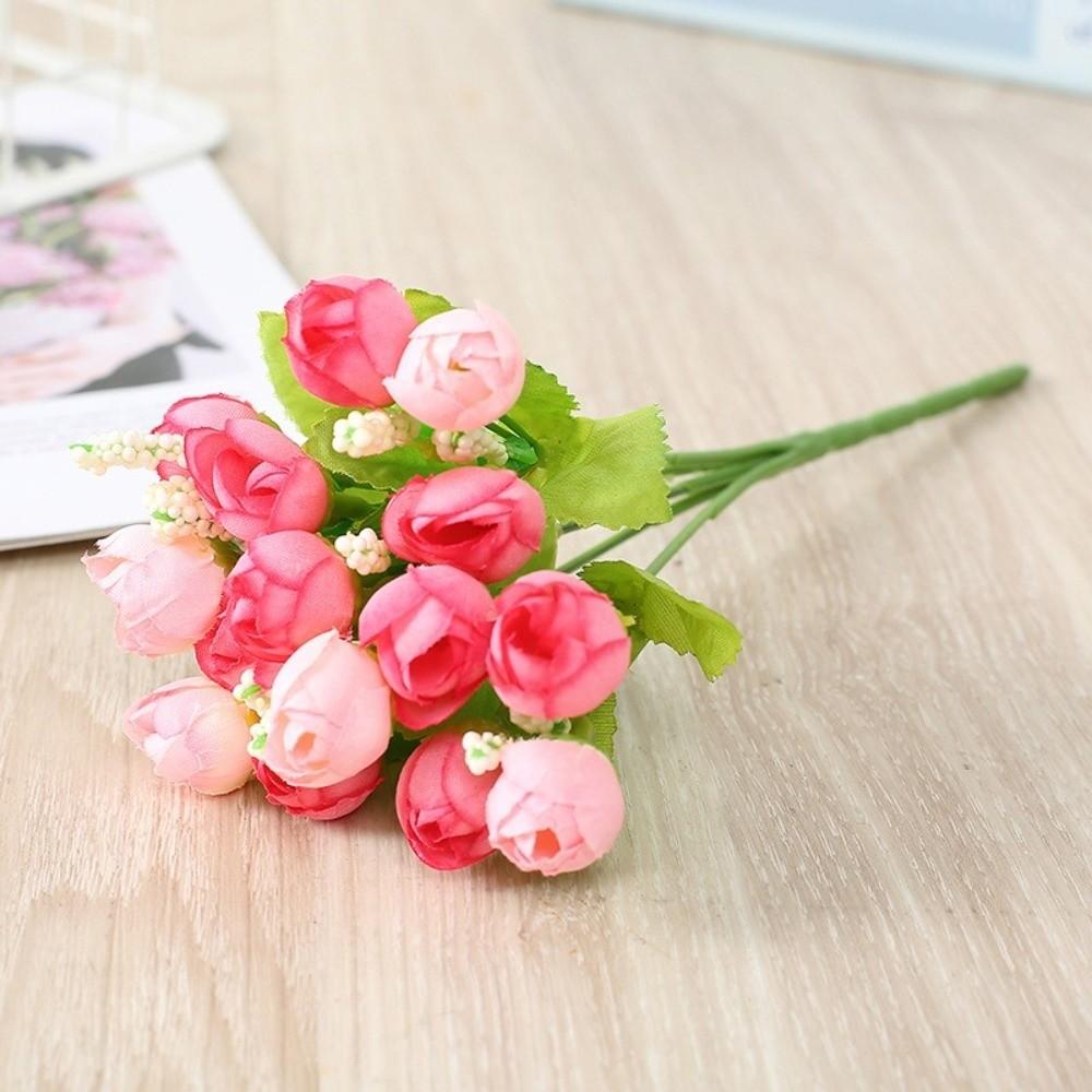

Creative 15 Heads Rose Artificial Flowers Simulation with Stems Faux Roses Flower Bouquets Arrangement Flower Home Decoration