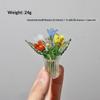 Handgefertigte Glasblumen, Glas-Simulation-Bouquet, Frische Blumenarrangement, Schreibtisch-Blumendekoration