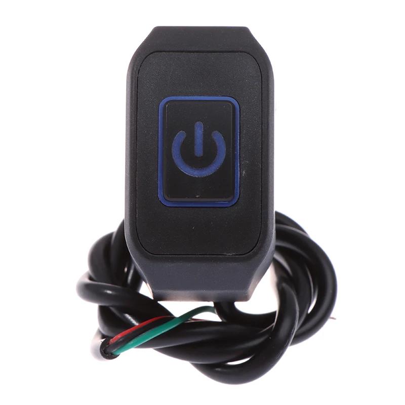 22mm 7/8'' Motorcycle Momentry Buttton Handlebar Switch For Electric Star Kill Waterproof Control Switch Button With LED Light