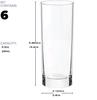Clear Whiskey Glass Heavy Base Tall Highball Glasses Thick Water Glasses Cups 2pcs Set Modern Drinking Glassware Tumbler Glass